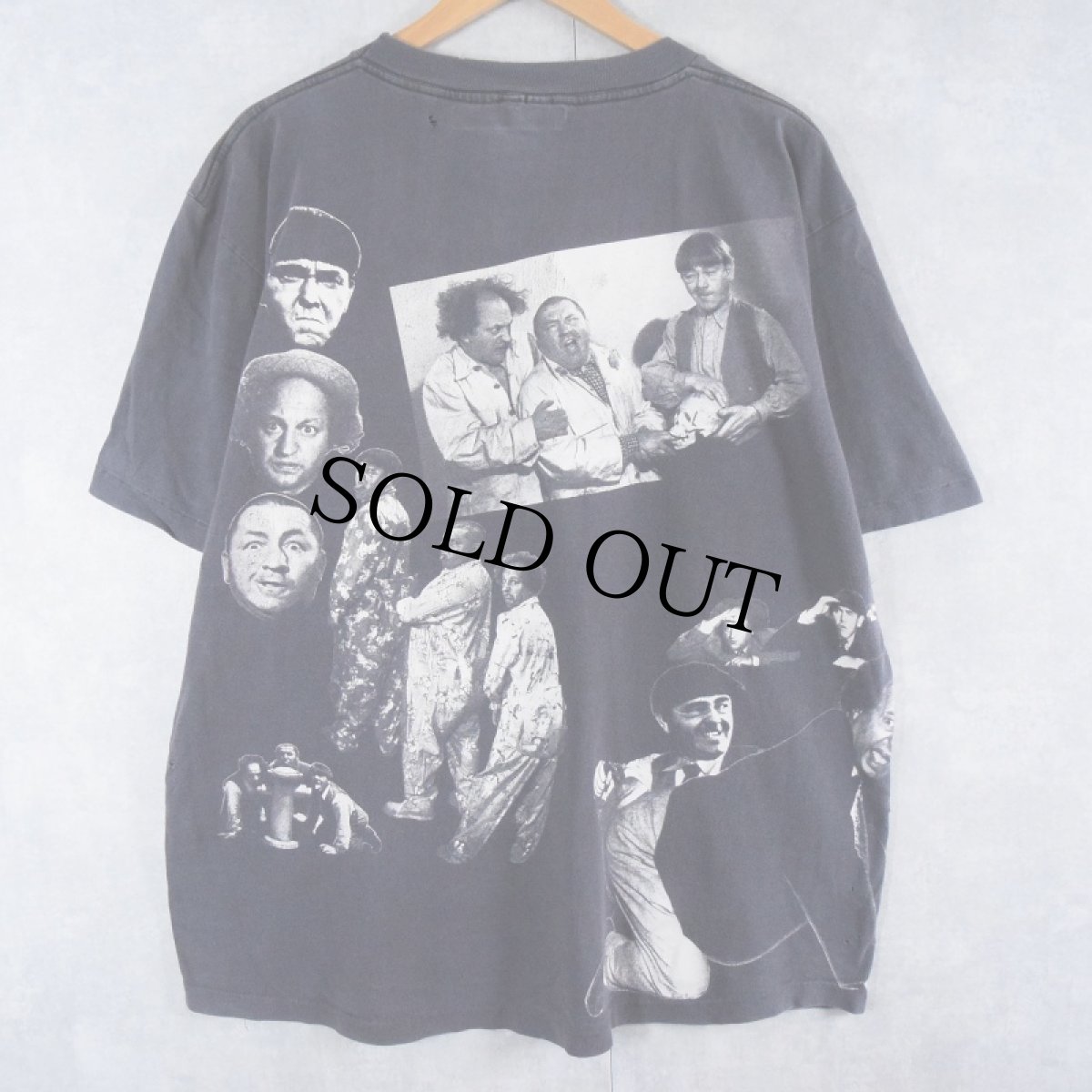 画像2: 90's The Three Stooges USA製 コメディアン 巻きプリントTシャツ XL (2)