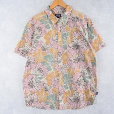 画像1: 【SALE】 21AW Patagonia 花柄 コットン×ポリエステルシャツ L (1)