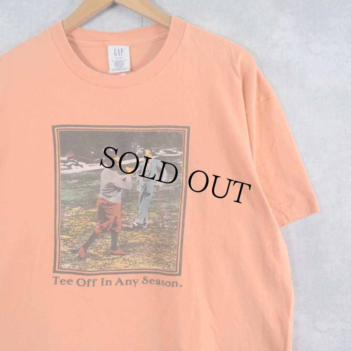画像1: 90's GAP USA製 "Tee Off In Any Season." プリントTシャツ XL (1)