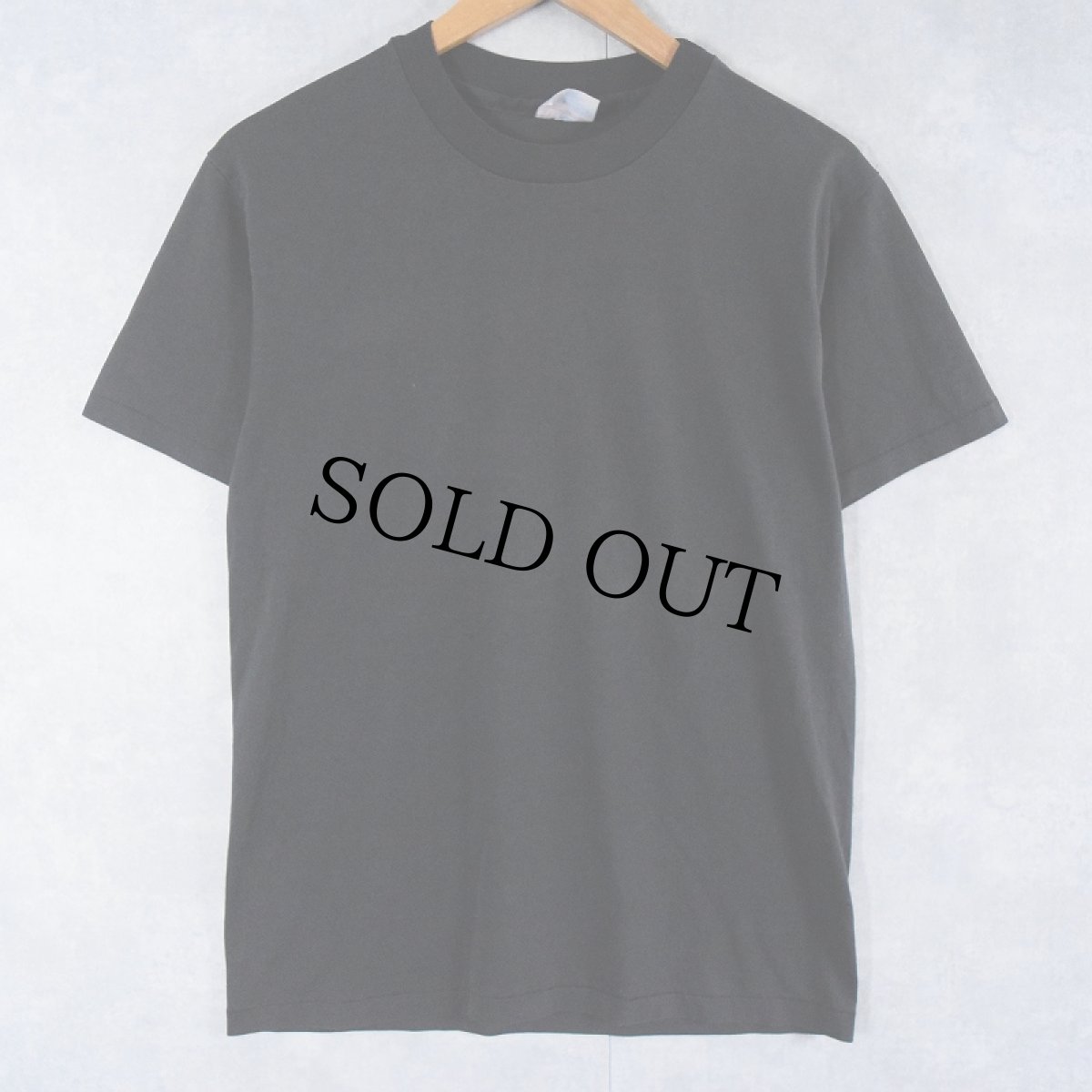 画像1: 【SALE】 80's Hanes USA製 無地Tシャツ BLACK M (1)