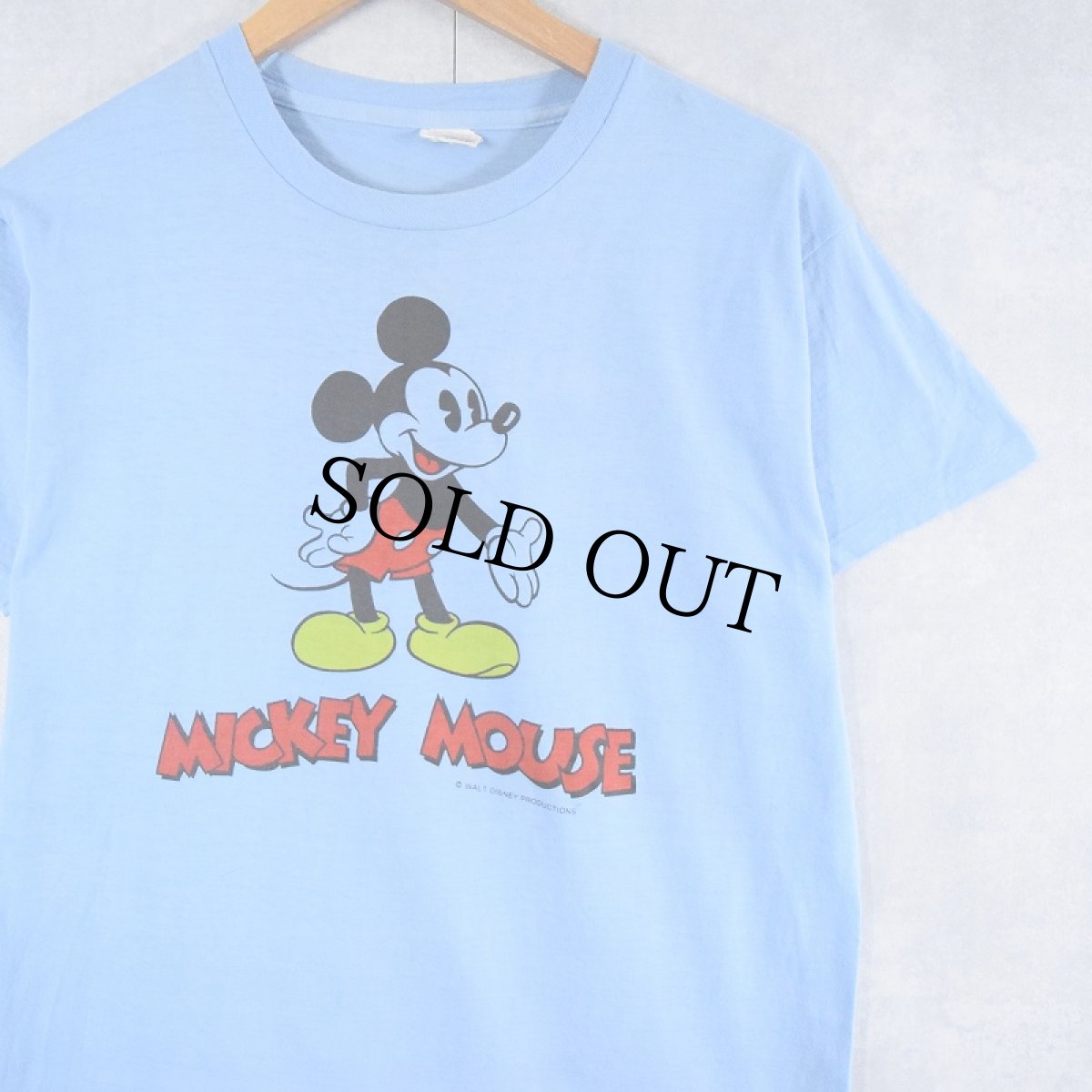画像1: 70〜80's Disney MICKEY MOUSE キャラクタープリントTシャツ XL (1)
