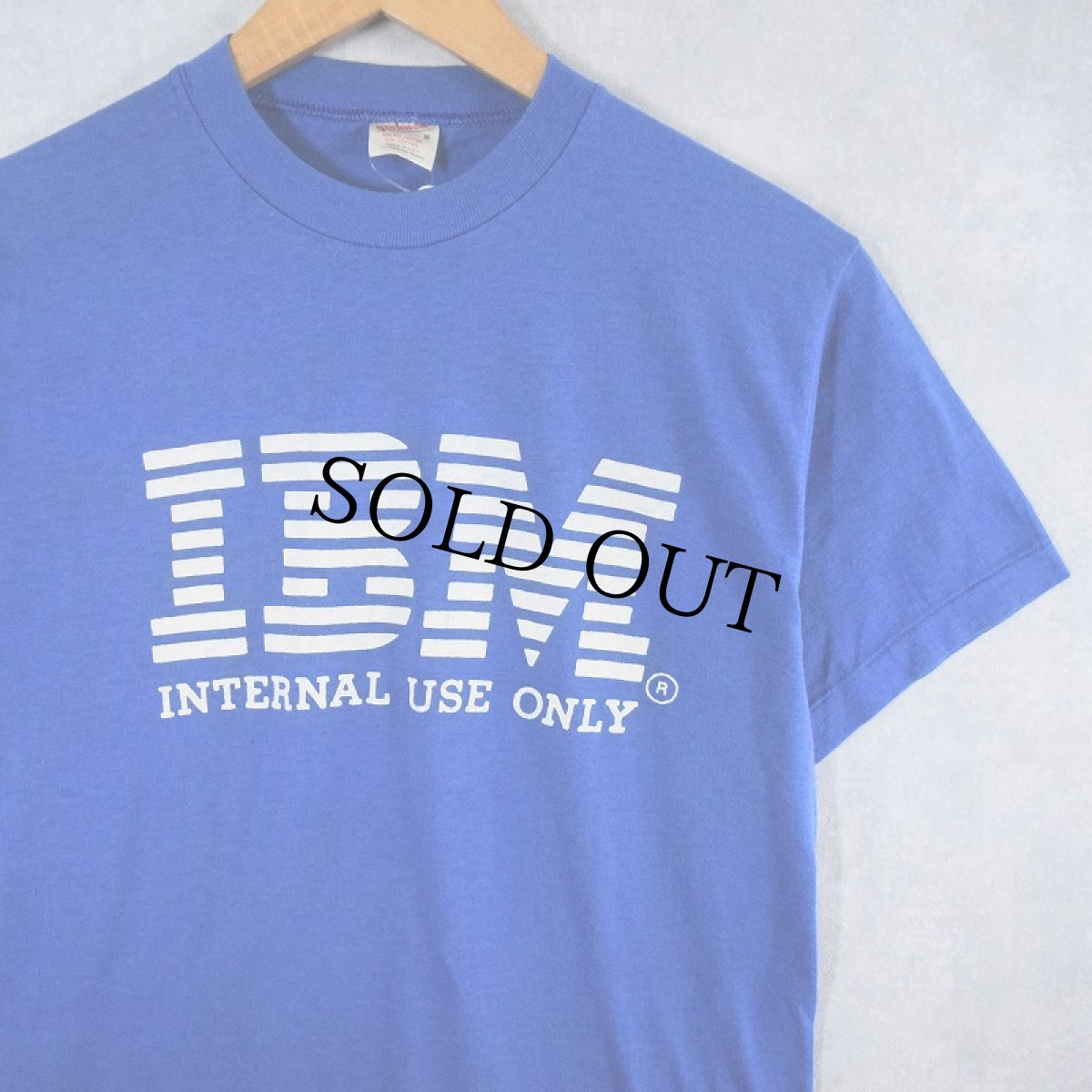 画像1: 80's IBM USA製 コンピューター企業 ロゴプリントTシャツ M (1)