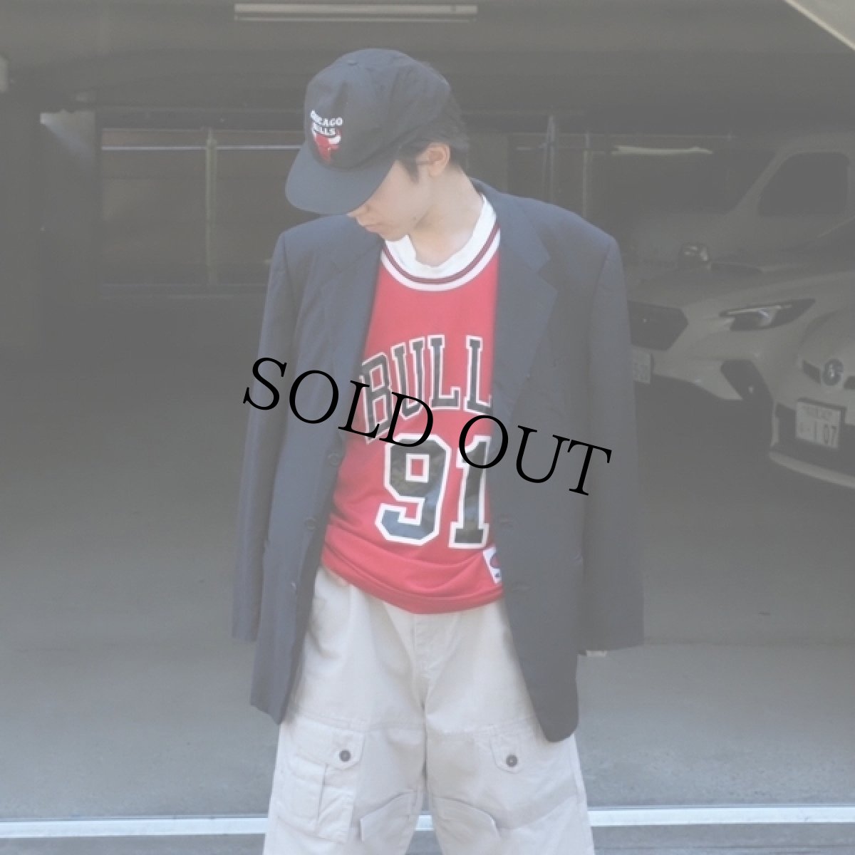 画像1: 【SALE】 Champion NBA CHICAGO BULLS メッシュゲームタンクトップ size40 (1)