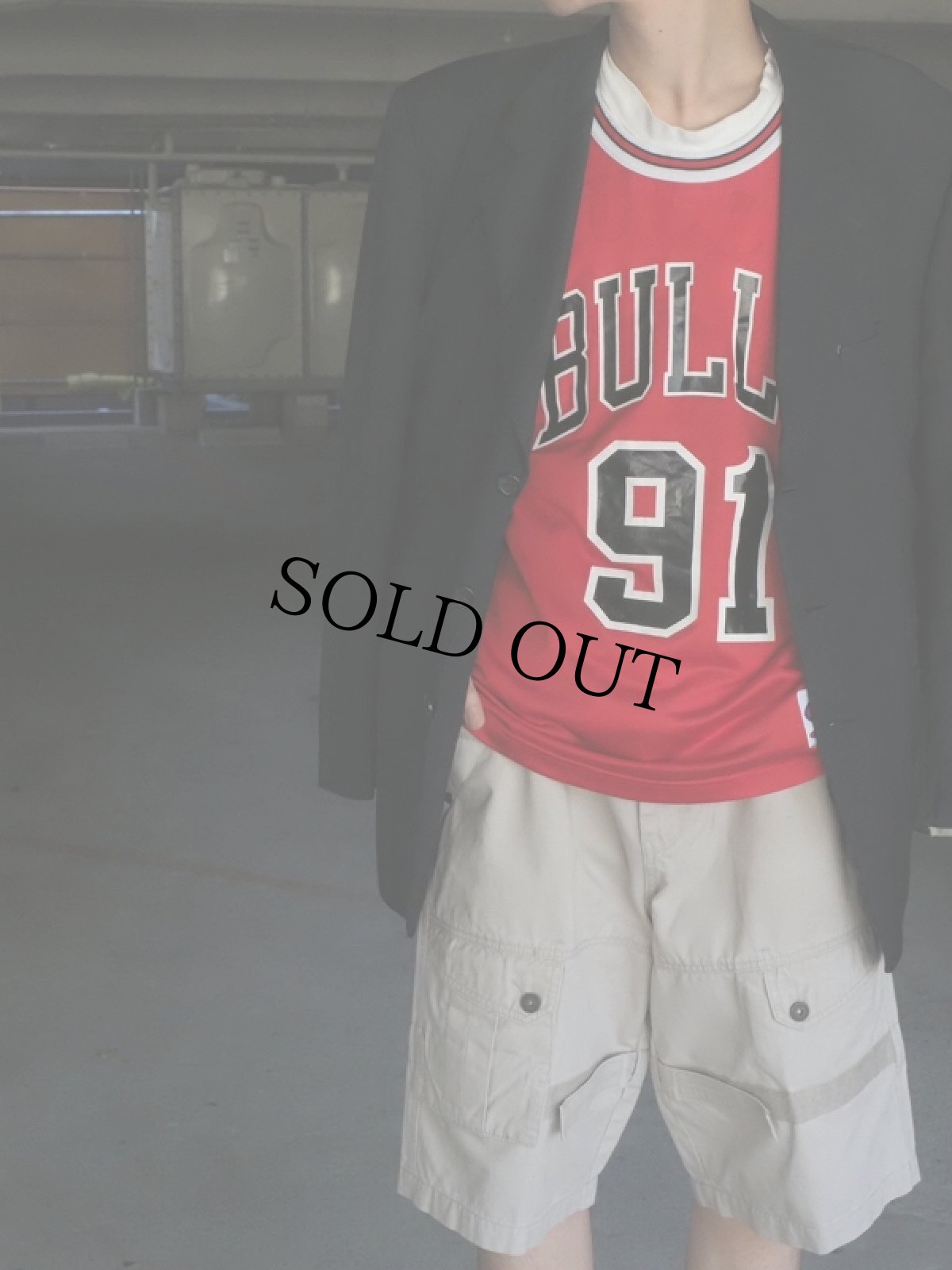 画像3: 【SALE】 Champion NBA CHICAGO BULLS メッシュゲームタンクトップ size40 (3)