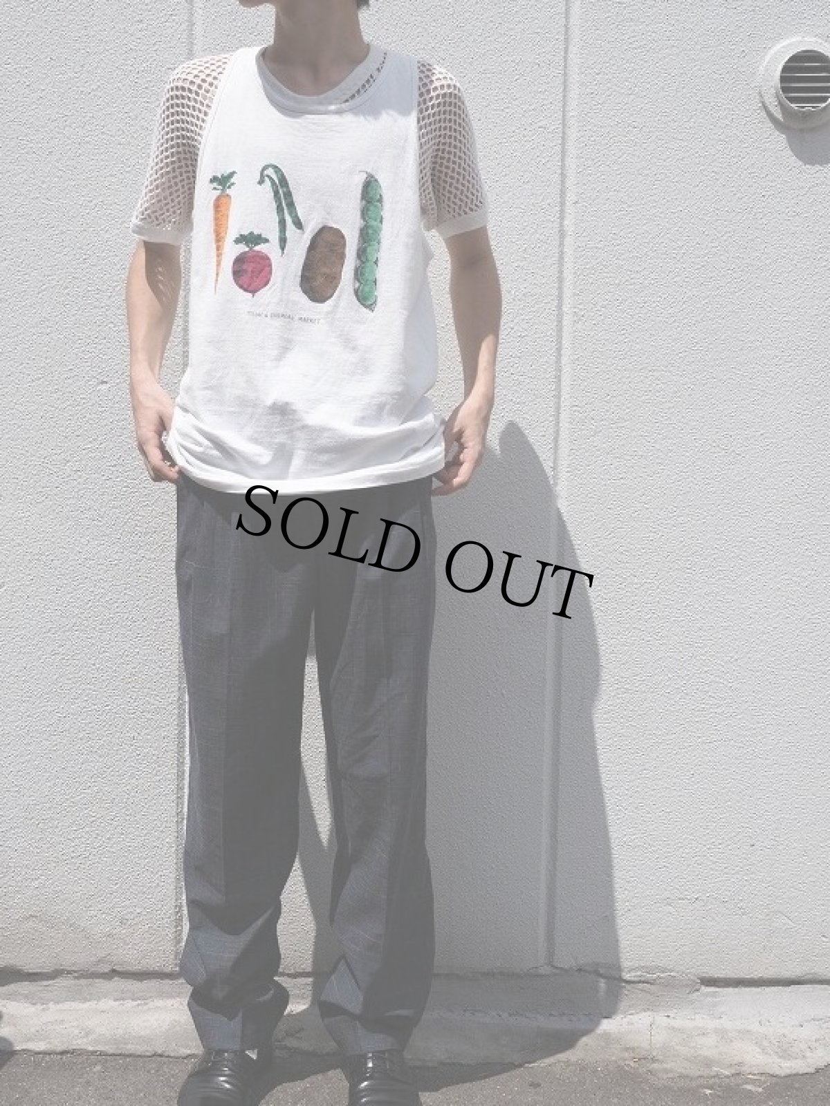 画像3: 90's USA製 ITHACA FARMERS' MARKET 野菜プリント タンクトップ L (3)