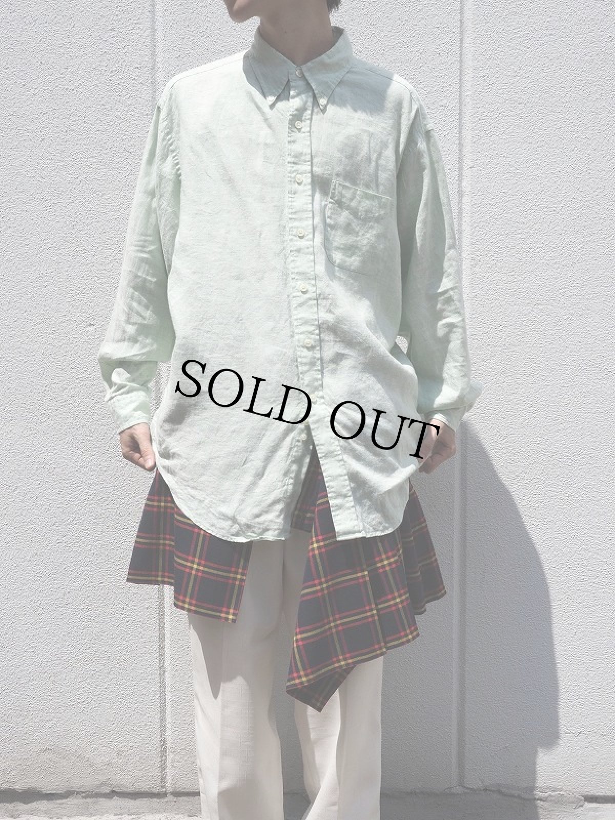 画像4: Brooks Brothers リネンボタンダウンシャツ XL (4)