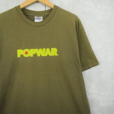 画像1: 【SALE】 90〜2000's POPWAR USA製 スケートブランド ロゴプリントTシャツ L (1)