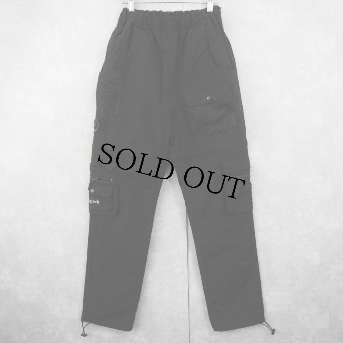 画像3: 【SALE】 Kiy.Tech ドッキングデザイン ナイロンカーゴパンツ M (3)