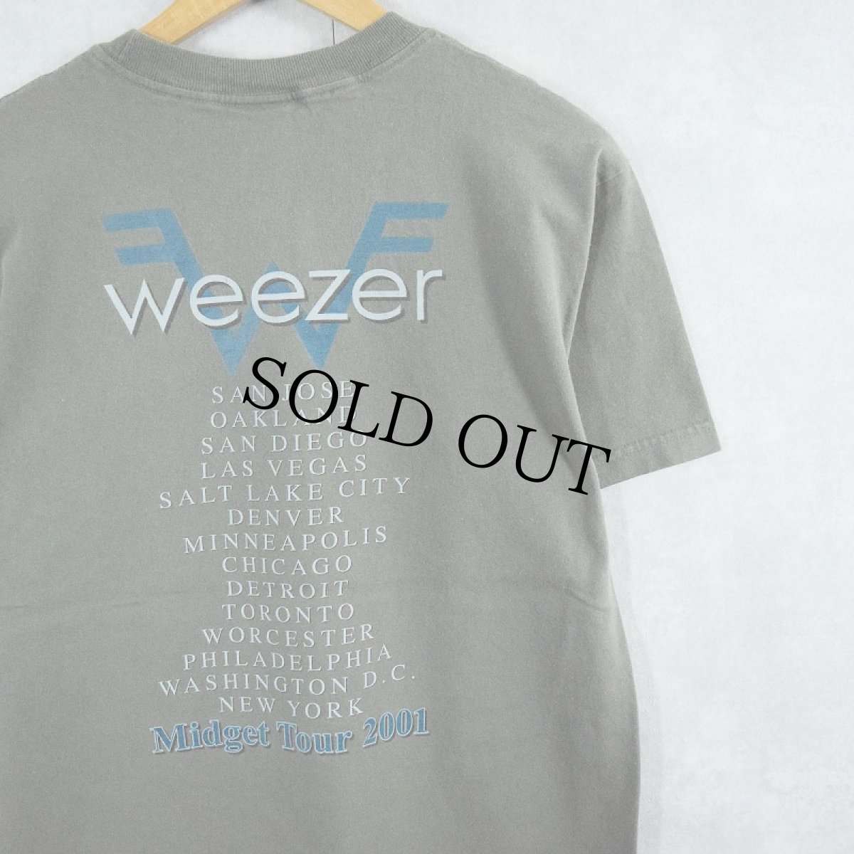 画像2: 2000's Weezer "Midget Tour 2001" オルタナティブロックバンドTシャツ M (2)