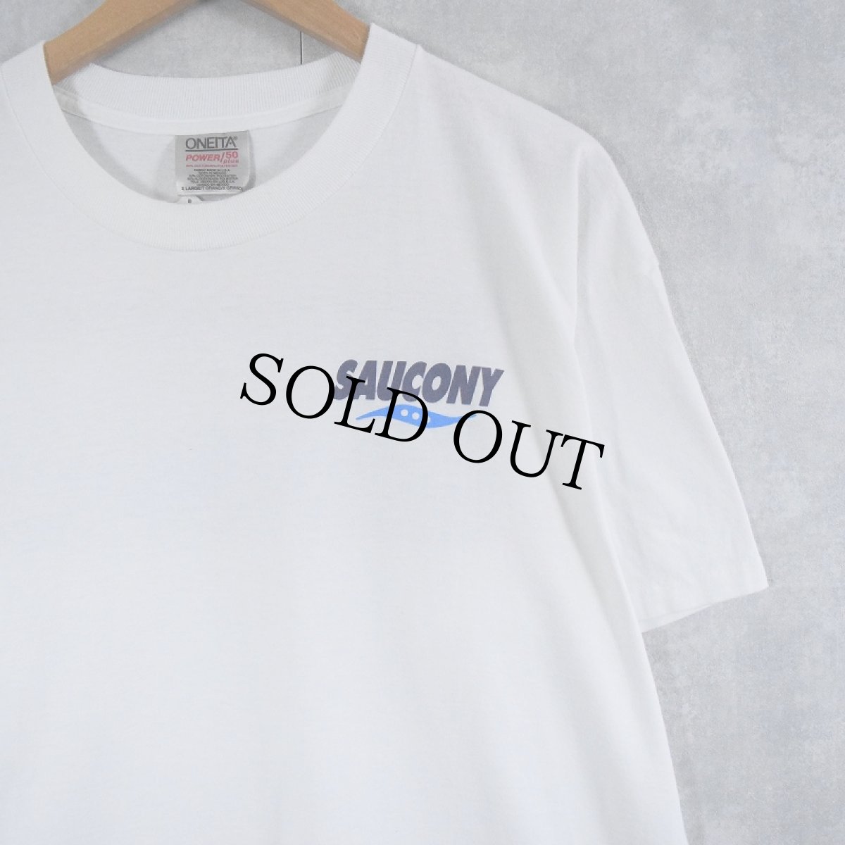 画像2: 90's SAUCONY スニーカーブランド ロゴプリントTシャツ XL (2)
