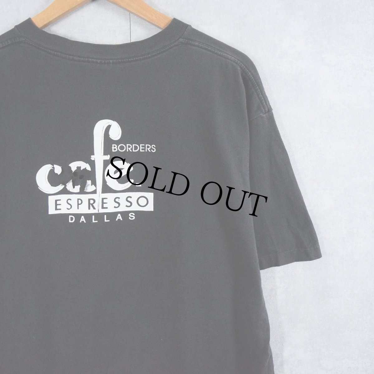 画像2: 90's "DEATH BEFORE DECAF" スカルプリントTシャツ BLACK XL (2)