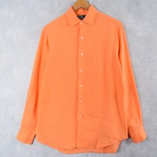 画像1: POLO Ralph Lauren リネンシャツ S (1)