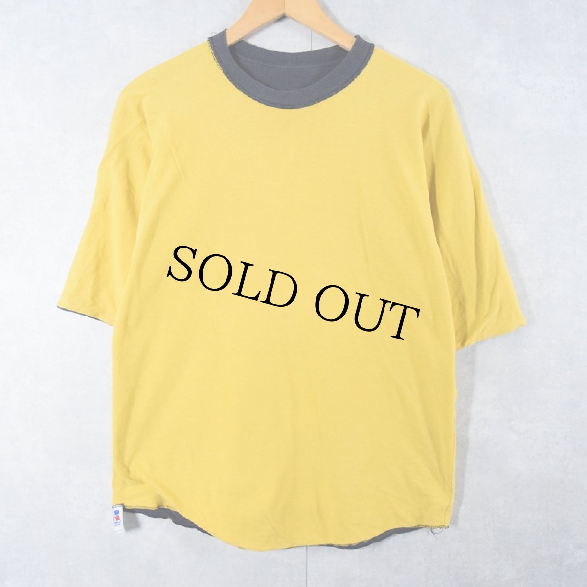 画像2: 80's RUSSEL ATHELETIC USA製 ダブルフェイス リバーシブルTシャツ NAVY L (2)