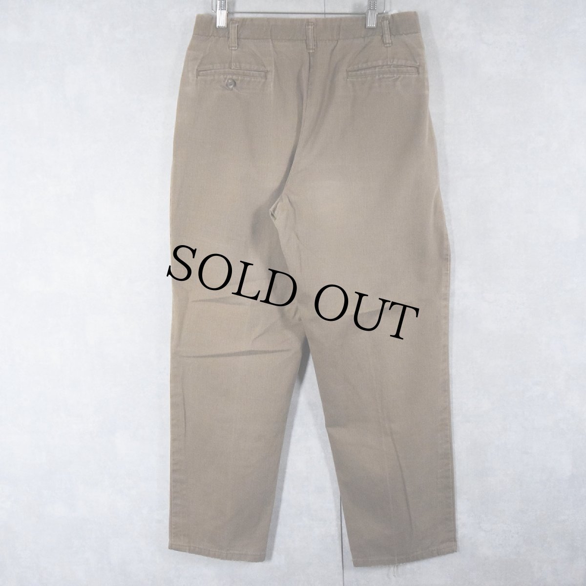 画像2: 90's POLO Ralph Lauren CANADA製 2タック コットンツイルテーパードパンツ W32 (2)