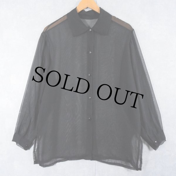 ブラウス 黒 ブラック レイヤースタイル | ビンテージ古着屋Feeet 通販