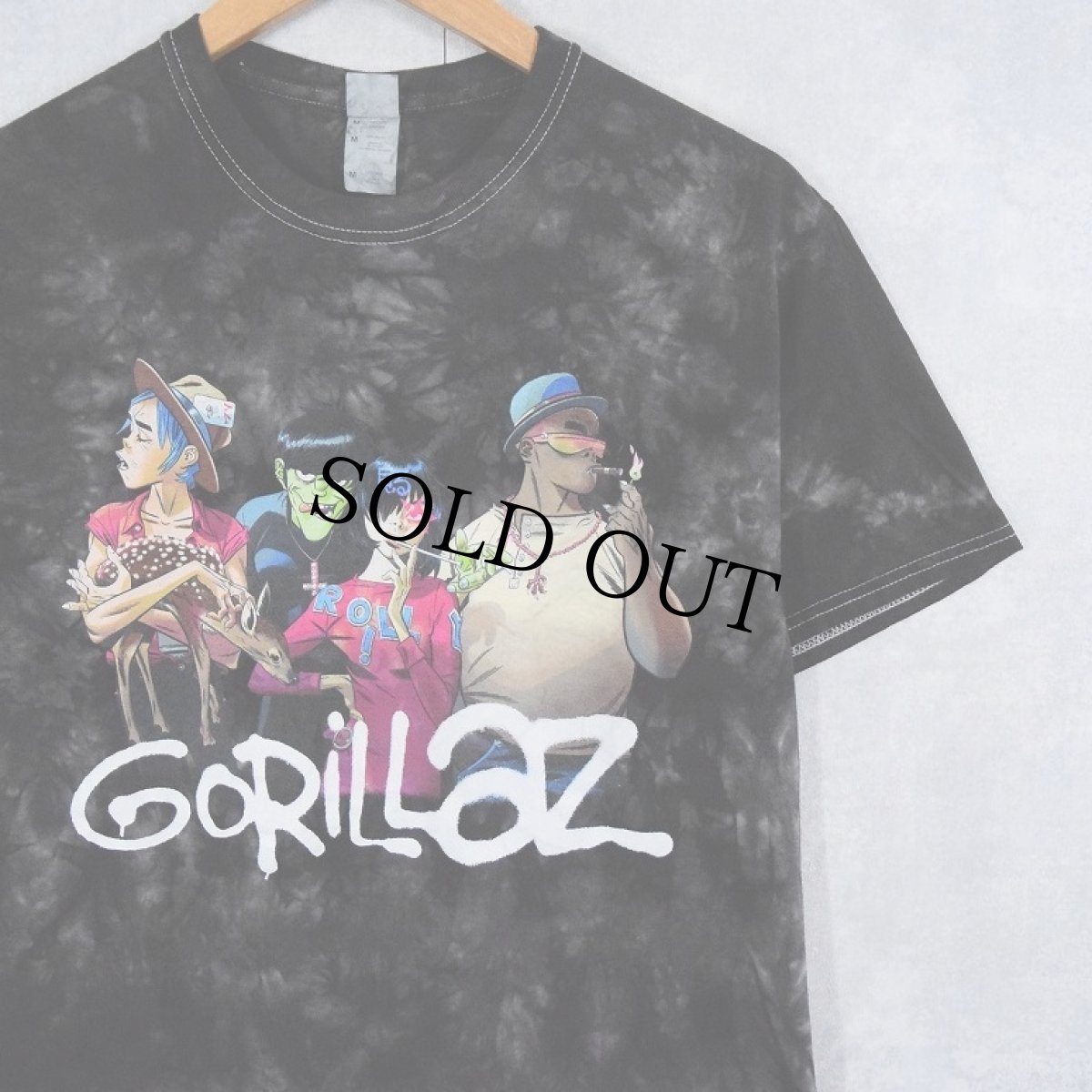 画像1: GORILLAZ ロックバンドTシャツ M (1)