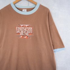 画像1: 2000's DUENGON SIEGE II ゲームプリントリンガーTシャツ XL (1)