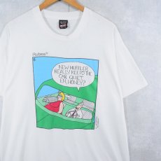 画像1: 90's Leigh Rubin "Rubes" シュールイラストプリントTシャツ XL (1)