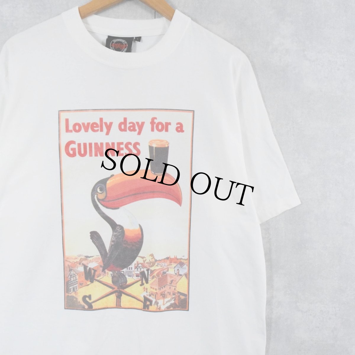画像1: GUINNESS BEER "Lovely day for a GUINESS" ビールメーカー プリントTシャツ L (1)