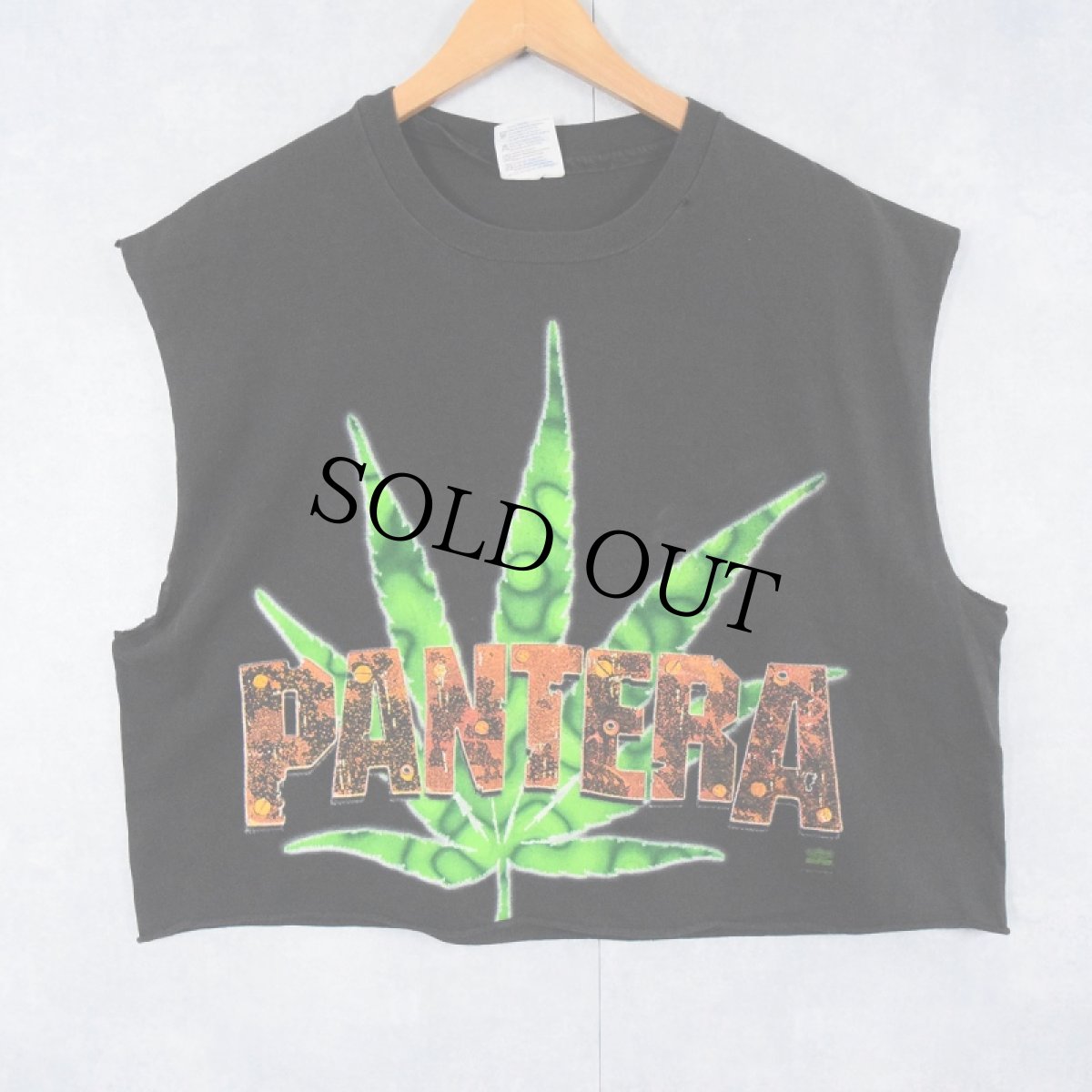 画像1: 【SALE】 90's PANTERA USA製 "WORLD TOUR 1994" ヘヴィメタルバンド カットオフTシャツ BLACK XL (1)