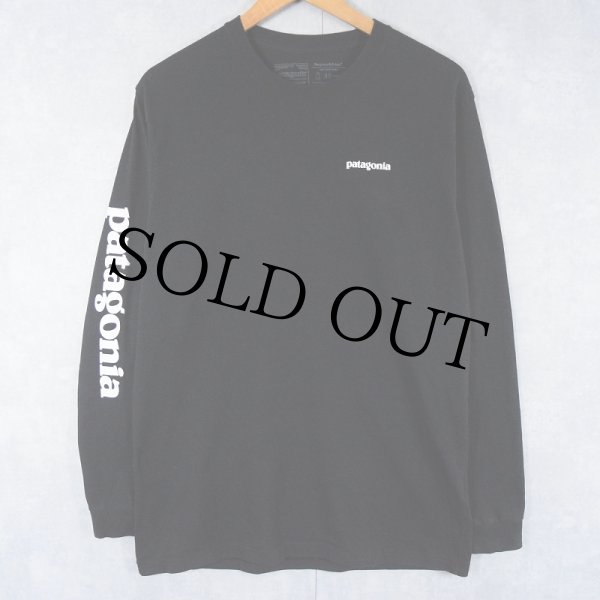 2018秋冬 2018FW パタゴニア 袖プリント 長袖Tシャツ 黒