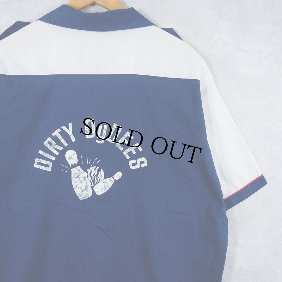 画像1: 70's King Louie USA製 エポレット付き "DIRTY DyDEES" ボーリングシャツ XL (1)