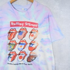 画像1: 90's The Rolling Stones "Voodoo Lounge World Tour 94-95" ロックバンドツアー タイダイTシャツ (1)