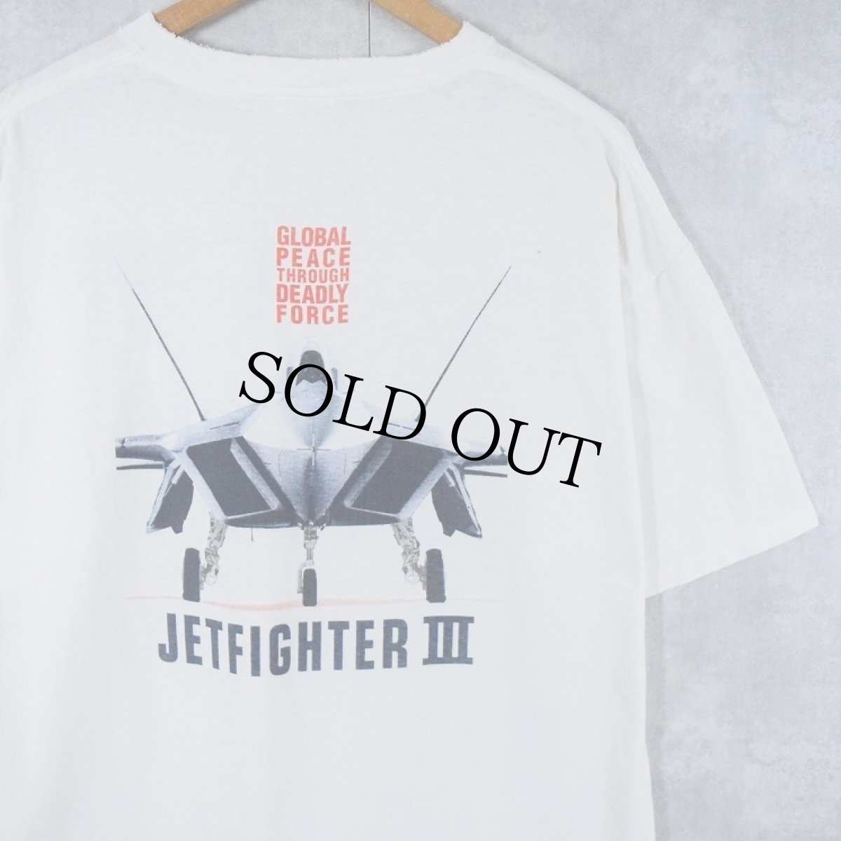 画像1: 90's JETFIGHTER III ビデオゲームプリントTシャツ (1)