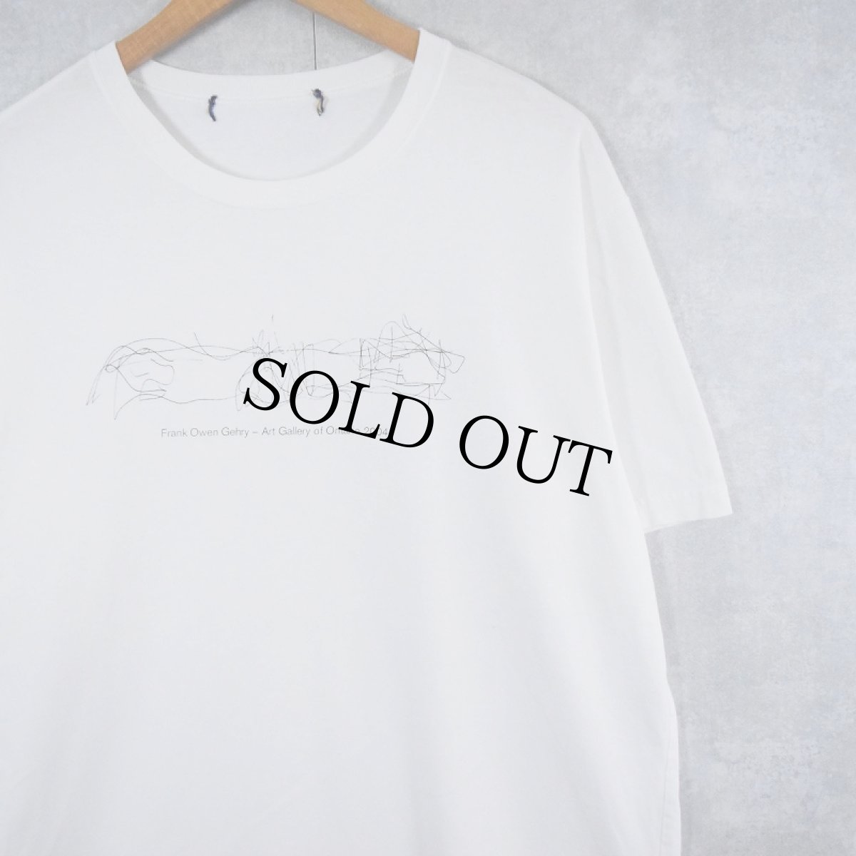 画像1: 2000's Frank Owen Gehry "Art Gallery of Ontario" 建築家 スケッチアートプリントTシャツ (1)
