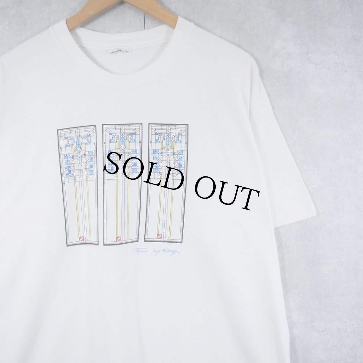 画像1: Frank Lloyd Wright "Waterlilies" 建築家アートプリントTシャツ (1)