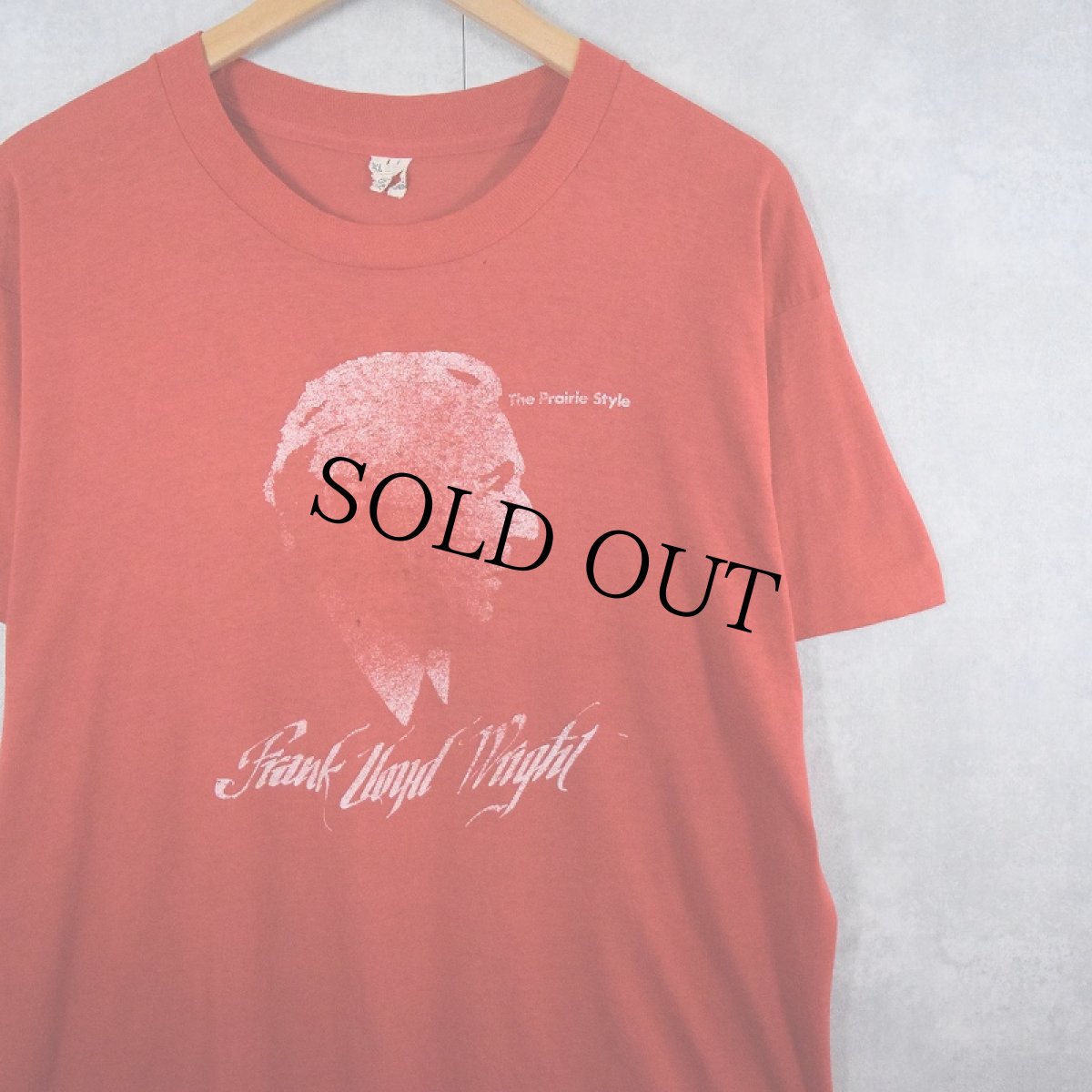 画像1: 80's Frank Lloyd Wright "The Prairie Style" 建築家プリントTシャツ XL (1)