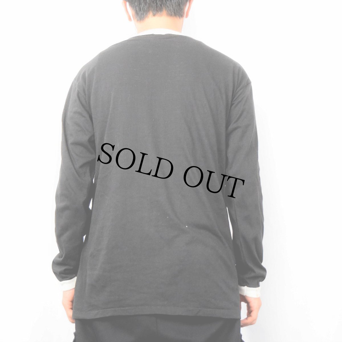 画像3: 80's USA製 タキシード柄 騙し絵プリントロンT XL (3)