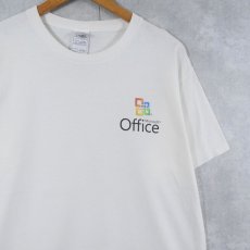 画像1: Microsoft office コンピューター企業 ロゴプリントTシャツ L (1)