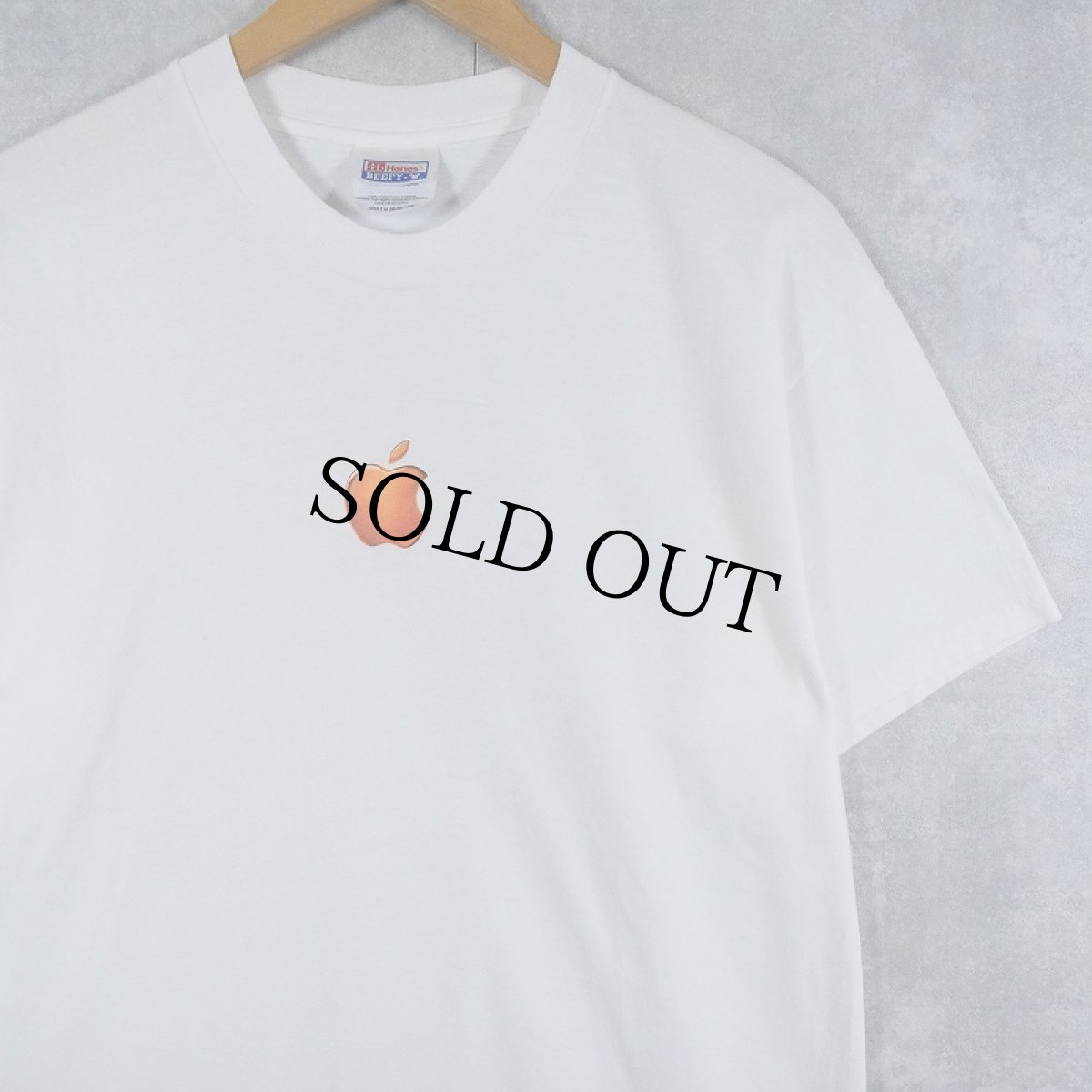 画像1: Apple ロゴプリントＴシャツ M (1)