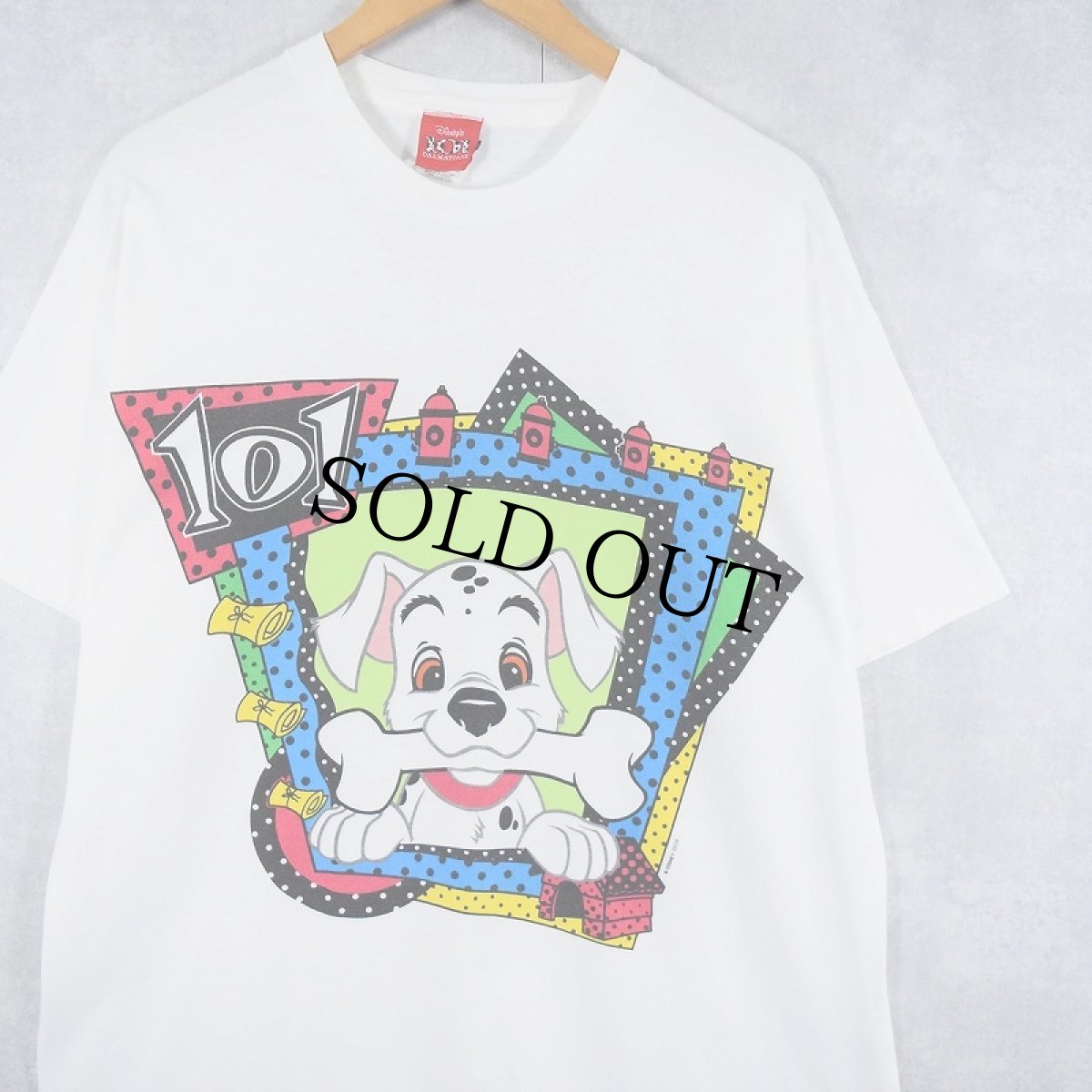 画像1: 90's Disney 101 DALMATIANS キャラクタープリントTシャツ XL (1)