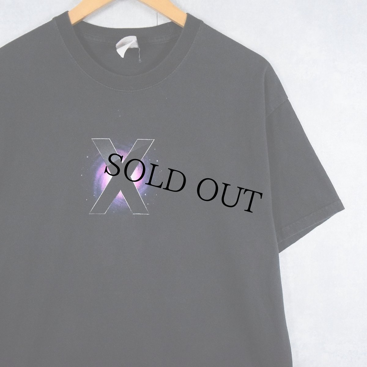 画像1: 2000's Apple "Mac OS X" プリントTシャツ BLACK L (1)