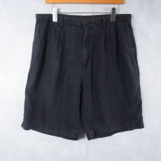 画像1: NAUTICA 2タック リネンショーツ W35 (1)