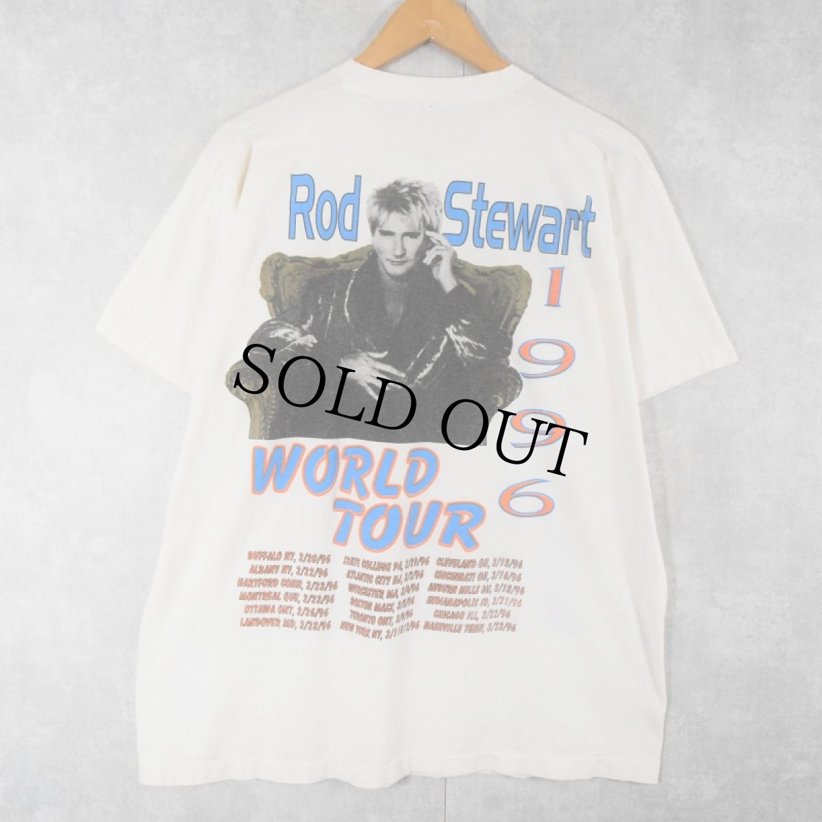 画像2: 1996 ROD STEWART "A SPANNER IN THE WARKS" ロックミュージシャンツアーTシャツ XL (2)