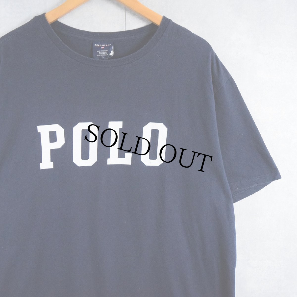 画像1: POLO SPORT Ralph Lauren ロゴプリントTシャツ NAVY L (1)