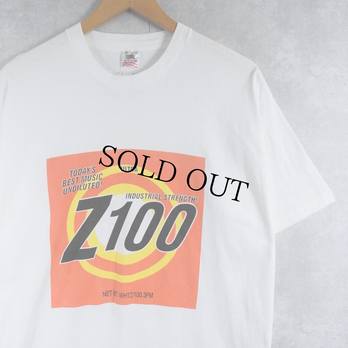 画像1: 90's〜 Z100 USA製 ラジオ局プリントTシャツ XL (1)