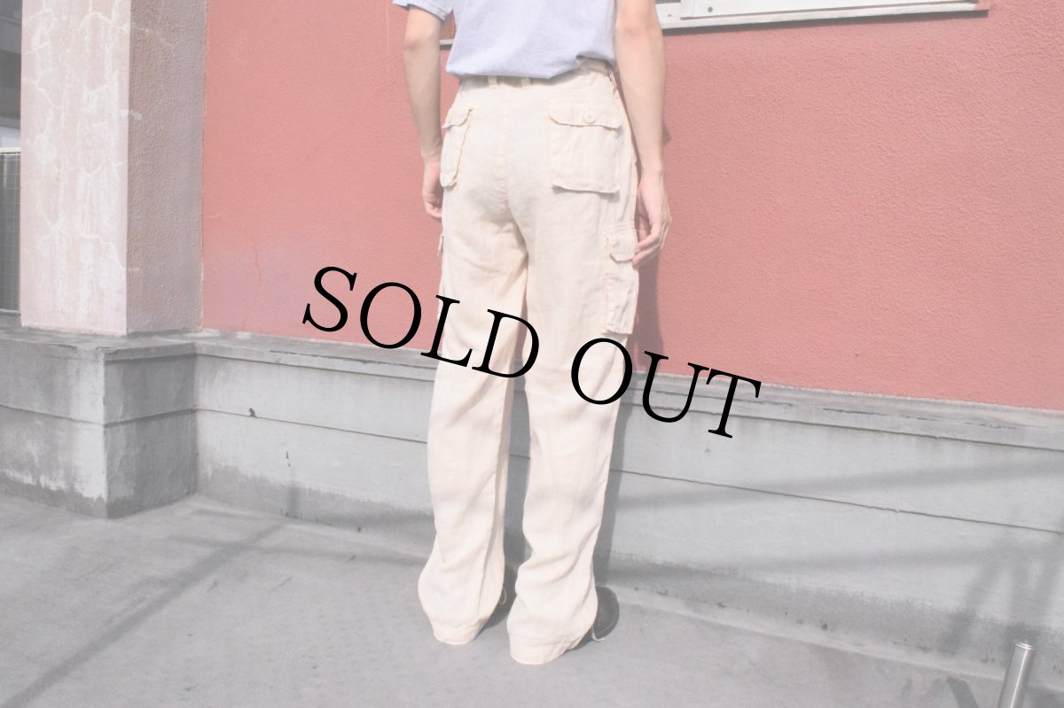 画像4: DERBY リネンカーゴパンツ W20-38 (4)