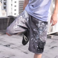 画像1: ペンキペイント 2トーン コットンワークショーツ W31-36 (1)