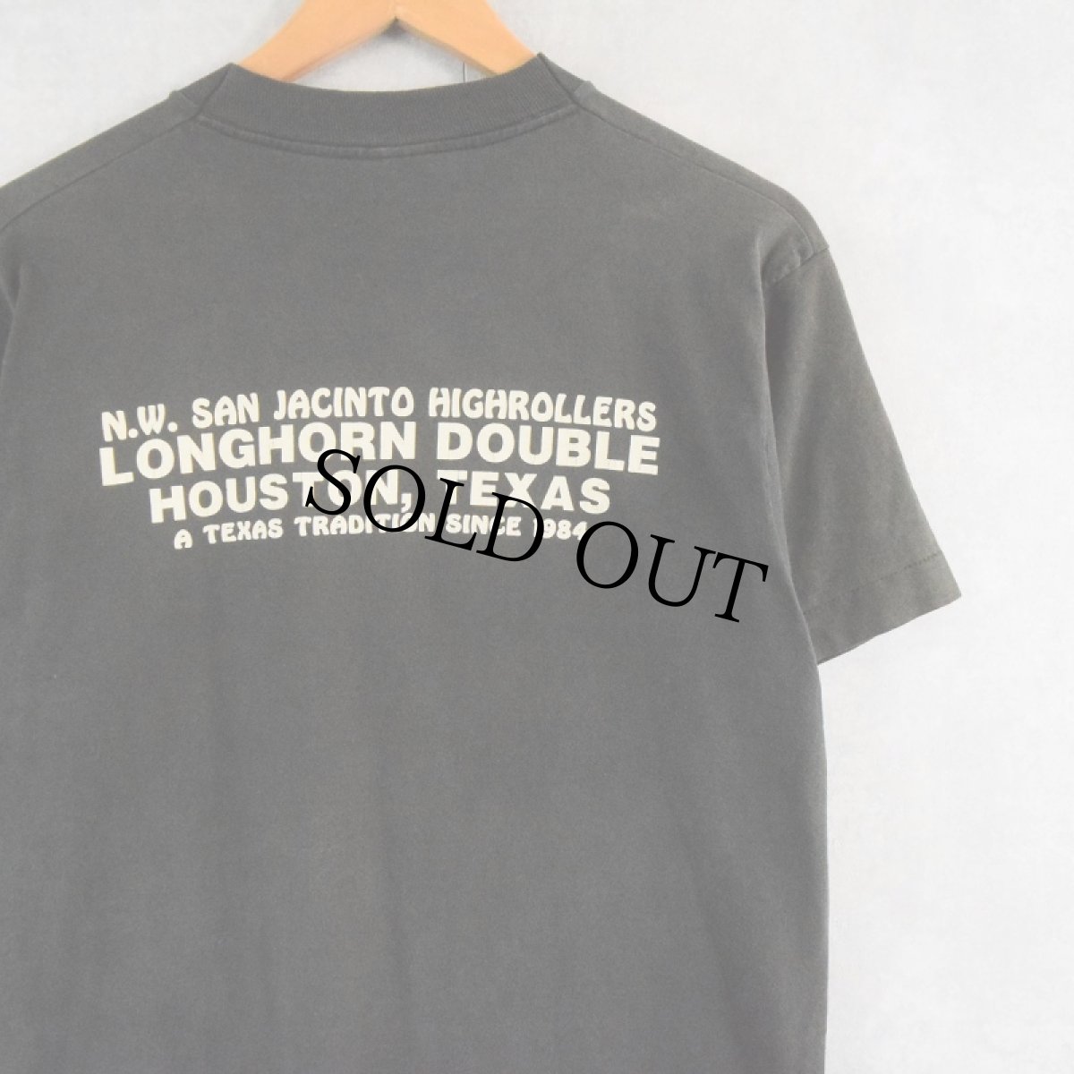 画像2: 90's USA製 "LONGHORN DOUBLE '99" プリントTシャツ M (2)