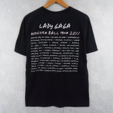 画像2: 2011 LADY GAGA "MONSTER BALL TOUR" ミュージシャンツアーTシャツ M (2)