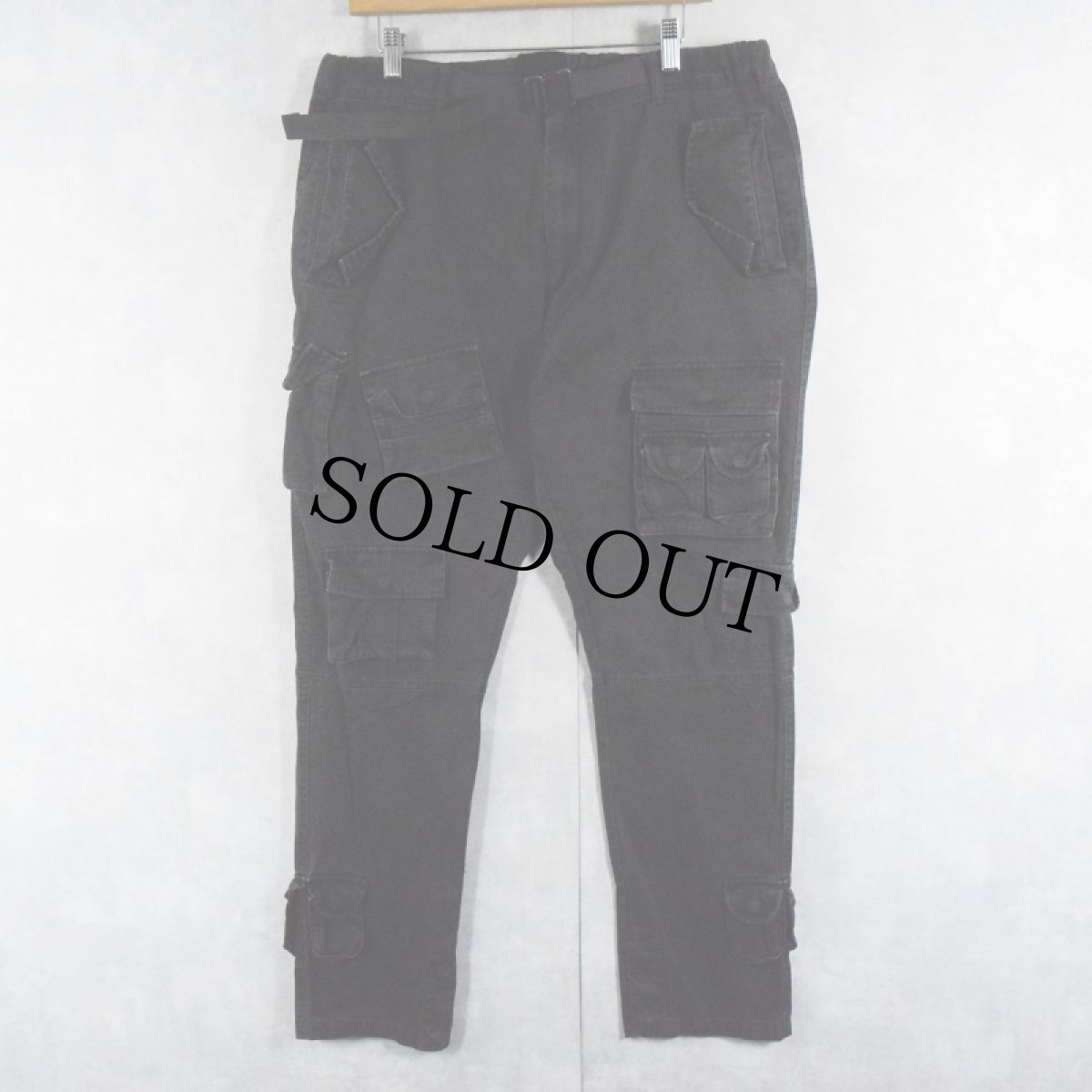 画像1: BLACKTAILOR デザインカーゴパンツ BLACK W20-40 (1)