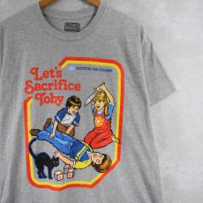 画像1: Steven Rhodes "Let's Sacrifice Toby" イラストプリントTシャツ L (1)