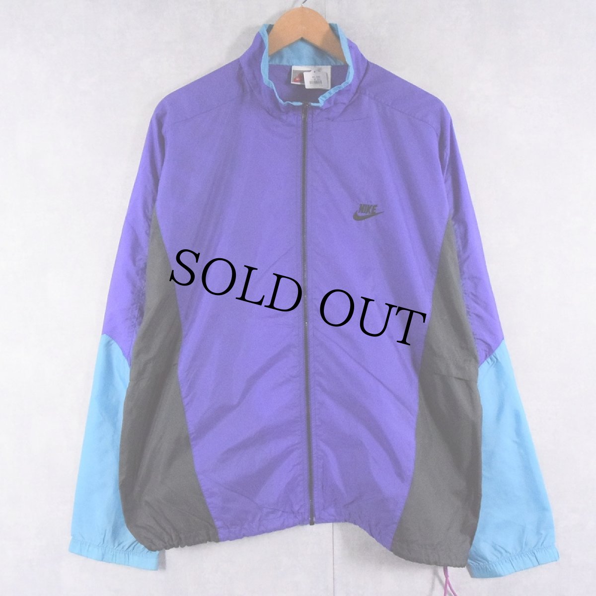 画像2: 90's NIKE 銀タグ 切り替えデザイン ナイロンジャケット XL (2)