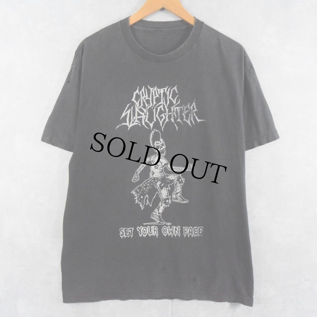 画像1: CRYPTIC SLAUGHTER クロスオーバーバンドTシャツ BLACK (1)