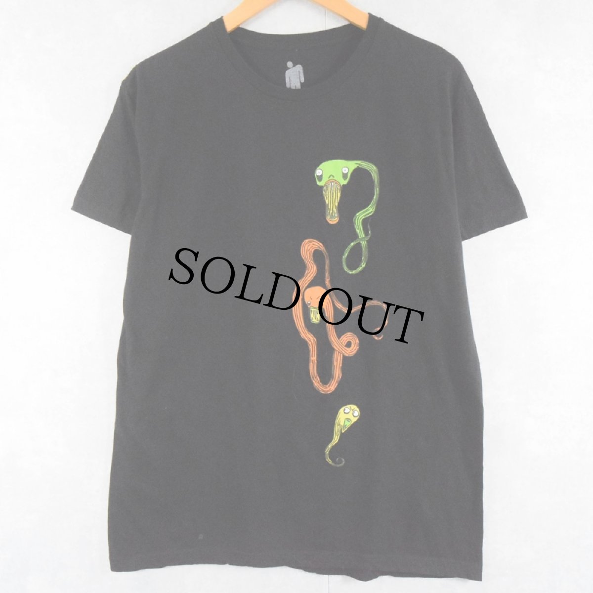 画像1: Billie Eilish ミュージシャンプリントTシャツ BLACK L (1)