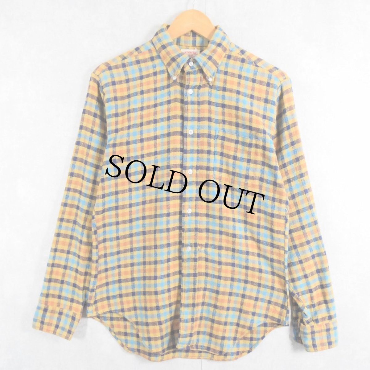 画像1: 【SALE】 70's McGREGOR "NO IRON" チェック柄織 ボタンダウンシャツ M (1)